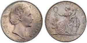 1 Thaler Royaume de Bavière (1806 - 1918) Argent Louis II de Bavière (1845-1886)(1845 – 1886)