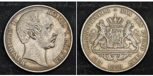 1 Thaler Royaume de Bavière (1806 - 1918) Argent Maximilien II de Bavière(1811 - 1864)