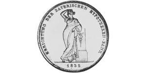 1 Thaler Royaume de Bavière (1806 - 1918) Argent Louis Ier de Bavière(1786 – 1868)