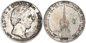 1 Thaler Royaume de Bavière (1806 - 1918) Argent Louis Ier de Bavière(1786 – 1868)