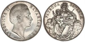 1 Thaler Royaume de Bavière (1806 - 1918) Argent Louis II de Bavière (1845-1886)(1845 – 1886)
