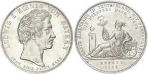 1 Thaler Royaume de Bavière (1806 - 1918) Argent Louis Ier de Bavière(1786 – 1868)