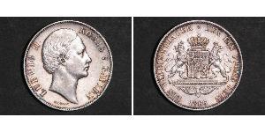 1 Thaler Royaume de Bavière (1806 - 1918) Argent Louis II de Bavière (1845-1886)(1845 – 1886)