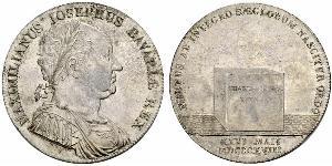 1 Thaler Royaume de Bavière (1806 - 1918) Argent Maximilien Ier de Bavière (roi) (1756 - 1825)