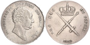 1 Thaler Royaume de Bavière (1806 - 1918) Argent Maximilien Ier de Bavière (roi) (1756 - 1825)