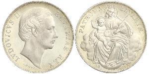 1 Thaler Royaume de Bavière (1806 - 1918) Argent Louis II de Bavière (1845-1886)(1845 – 1886)