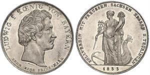 1 Thaler Royaume de Bavière (1806 - 1918) Argent Louis Ier de Bavière(1786 – 1868)