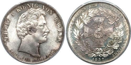 1 Thaler Royaume de Bavière (1806 - 1918) Argent Louis Ier de Bavière(1786 – 1868)