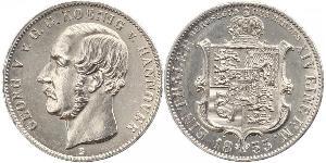 1 Thaler Royaume de Hanovre (1814 - 1866) Argent Georges V de Hanovre (1819 - 1878)