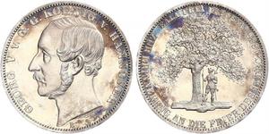 1 Thaler Royaume de Hanovre (1814 - 1866) Argent Georges V de Hanovre (1819 - 1878)