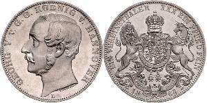 1 Thaler Royaume de Hanovre (1814 - 1866) Argent Georges V de Hanovre (1819 - 1878)