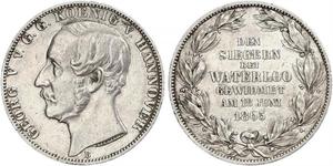 1 Thaler Royaume de Hanovre (1814 - 1866) Argent Georges V de Hanovre (1819 - 1878)