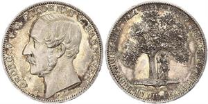 1 Thaler Royaume de Hanovre (1814 - 1866) Argent Georges V de Hanovre (1819 - 1878)