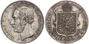 1 Thaler Royaume de Hanovre (1814 - 1866) Argent Georges V de Hanovre (1819 - 1878)