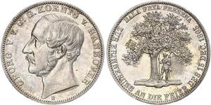 1 Thaler Royaume de Hanovre (1814 - 1866) Argent Georges V de Hanovre (1819 - 1878)