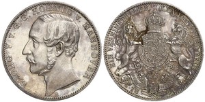 1 Thaler Royaume de Hanovre (1814 - 1866) Argent Georges V de Hanovre (1819 - 1878)