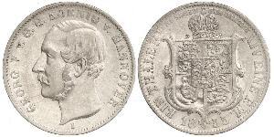 1 Thaler Royaume de Hanovre (1814 - 1866) Argent Georges V de Hanovre (1819 - 1878)