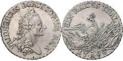 1 Thaler Royaume de Prusse (1701-1918) Argent Frédéric II de Prusse (1712 – 1786)