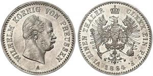 1 Thaler Royaume de Prusse (1701-1918) Argent Wilhelm I, German Emperor (1797-1888)