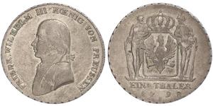 1 Thaler Royaume de Prusse (1701-1918) Argent Frédéric-Guillaume III de Prusse (1770 -1840)