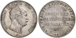 1 Thaler Royaume de Prusse (1701-1918) Argent Wilhelm I, German Emperor (1797-1888)