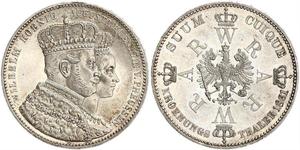 1 Thaler Royaume de Prusse (1701-1918) Argent Wilhelm I, German Emperor (1797-1888)