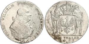 1 Thaler Royaume de Prusse (1701-1918) Argent Frédéric-Guillaume II de Prusse