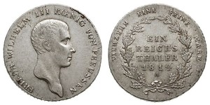 1 Thaler Royaume de Prusse (1701-1918) Argent Frédéric-Guillaume III de Prusse (1770 -1840)