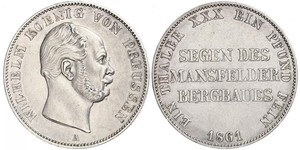 1 Thaler Royaume de Prusse (1701-1918) Argent Wilhelm I, German Emperor (1797-1888)