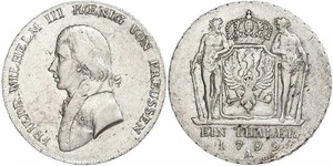 1 Thaler Royaume de Prusse (1701-1918) Argent Frédéric-Guillaume III de Prusse (1770 -1840)