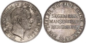 1 Thaler Royaume de Prusse (1701-1918) Argent Frédéric-Guillaume IV de Prusse (1795 - 1861)