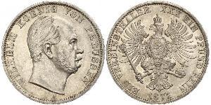 1 Thaler Royaume de Prusse (1701-1918) Argent Wilhelm I, German Emperor (1797-1888)