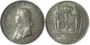 1 Thaler Royaume de Prusse (1701-1918) Argent Frédéric-Guillaume III de Prusse (1770 -1840)