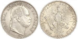 1 Thaler Royaume de Prusse (1701-1918) Argent Wilhelm I, German Emperor (1797-1888)