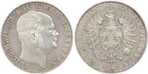 1 Thaler Royaume de Prusse (1701-1918) Argent Frédéric-Guillaume IV de Prusse (1795 - 1861)