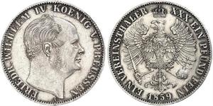 1 Thaler Royaume de Prusse (1701-1918) Argent Frédéric-Guillaume IV de Prusse (1795 - 1861)