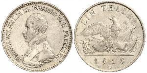 1 Thaler Royaume de Prusse (1701-1918) Argent Frédéric-Guillaume III de Prusse (1770 -1840)