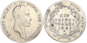 1 Thaler Royaume de Prusse (1701-1918) Argent Frédéric-Guillaume III de Prusse (1770 -1840)