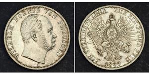 1 Thaler Royaume de Prusse (1701-1918) Argent Wilhelm I, German Emperor (1797-1888)