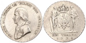 1 Thaler Royaume de Prusse (1701-1918) Argent Frédéric-Guillaume III de Prusse (1770 -1840)