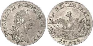 1 Thaler Royaume de Prusse (1701-1918) Argent Frédéric II de Prusse (1712 – 1786)