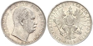 1 Thaler Royaume de Prusse (1701-1918) Argent Wilhelm I, German Emperor (1797-1888)