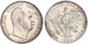 1 Thaler Royaume de Prusse (1701-1918) Argent Wilhelm I, German Emperor (1797-1888)