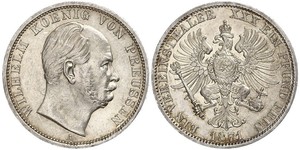 1 Thaler Royaume de Prusse (1701-1918) Argent Wilhelm I, German Emperor (1797-1888)