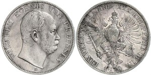 1 Thaler Royaume de Prusse (1701-1918) Argent Wilhelm I, German Emperor (1797-1888)