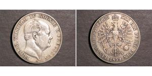 1 Thaler Royaume de Prusse (1701-1918) Argent Frédéric-Guillaume IV de Prusse (1795 - 1861)