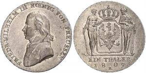 1 Thaler Royaume de Prusse (1701-1918) Argent Frédéric-Guillaume III de Prusse (1770 -1840)