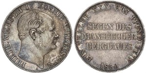 1 Thaler Royaume de Prusse (1701-1918) Argent Frédéric-Guillaume IV de Prusse (1795 - 1861)