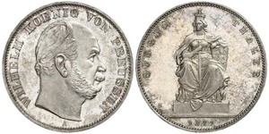 1 Thaler Royaume de Prusse (1701-1918) Argent Wilhelm I, German Emperor (1797-1888)
