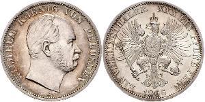 1 Thaler Royaume de Prusse (1701-1918) Argent Wilhelm I, German Emperor (1797-1888)